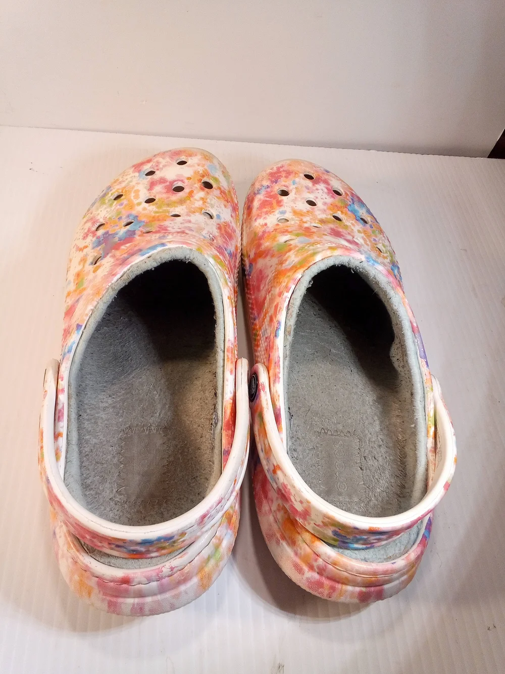 Womens Multicolor Tie Dye Foam Upper Clog Sandals Slip On Strap  Man 9 Woman 11